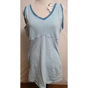 Lucy Power Women's Size Large Tank‎ Light Blue Athletic Tank Top Workout Shirt